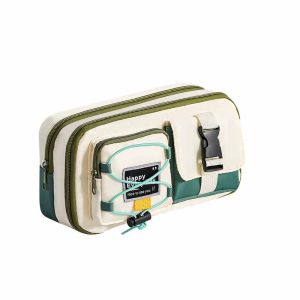 LSMSMAVDS Large Capacity Student Stationery Bag Multilayer High Appearance Pen Bag Portable Dirt-resistant Pencil Pouch Students Use