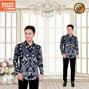 Kemeja Batik Lengan Panjang Couple Rok Lilit Motif Terbaru Bahan Premium