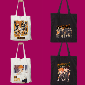 Totebag Tote Bag Anime Haikyu Tas Kanvas Lucu Manga Jepang Goodie Bag Ulang Tahun Anak Tas Ransel
