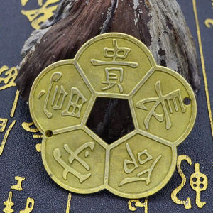 Đồng Xu Hoa Mai 5 Cánh Phong Thuỷ Tài Lộc May Mắn Mọi Điều Bình An