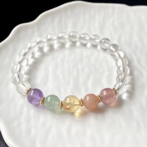 Thousand Crystals and Ten Thousand Beads   Natural white crystal multi-bead crystal bracelet small commodity for stalls beaded womens crystal bracelet 2026