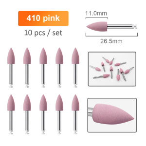 JINGT Dental Silicone Grinding Heads High Polishing Efficiency Compatible With Most Reduction Handpiece(12/10pcs Pink/Gray/Blue)