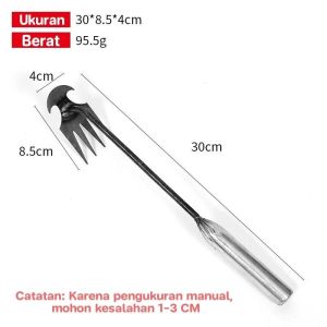 Cangkul Garu Alat Penyiangan Pencabut Akar Rumput Tanaman Liar Garpu Baja Harrow Manual Weeding Hoe Puller Multifungsi Berkebun Pertanian