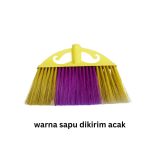 Sapu Lantai Nilon Kumis Warna BOOM BOOM CLEAN | Sapu Nylon Gagang Ungu | Pembersih Lantai
