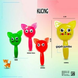 Mainan Ncit Yoyo Karet Animal Karakter Lampu Puffer Ball