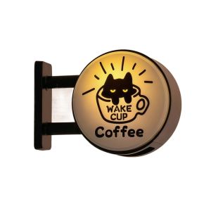 LONE TIMES Creative Atmosphere Coffee Corner Light Sign Retro Style ic Glowing Fridge Exquisite Three-Dimensional Lamp Label Refrigerator Patch Coffee Shop