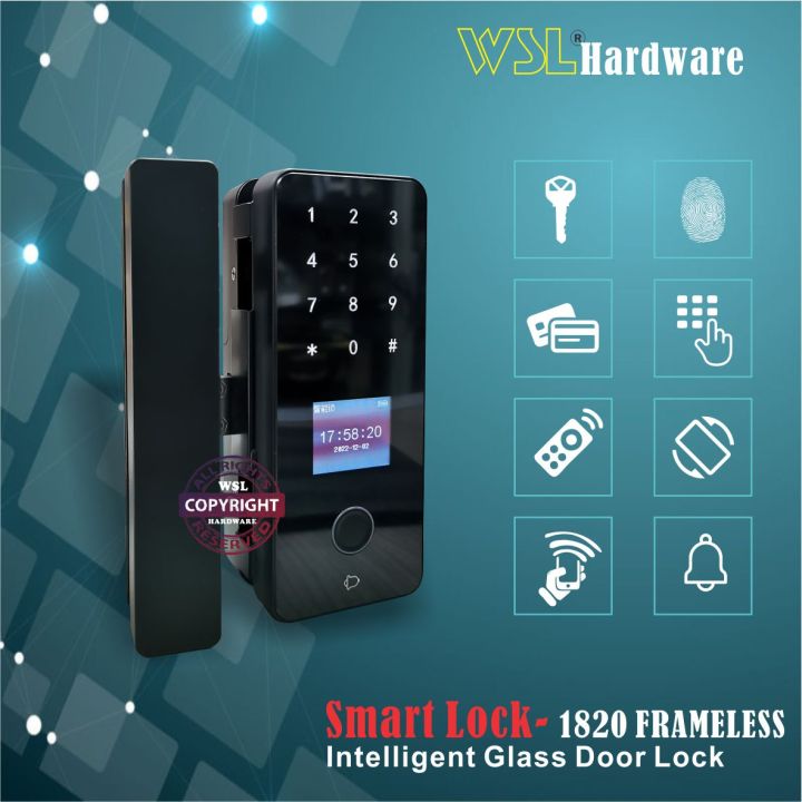 6 in 1 Unlock function Smart Digital Door Lock 1208 Fingerprint Door ...