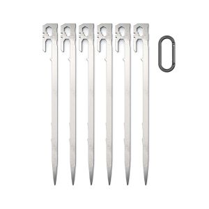 CYI47 6Pcs/set Heavy Duty Canopy Tent Pegs Stainless Steel Wind-Resistant Garden Ground Nail Sand Ground Pegs 28cm Camping Tent Stakes Outdoor Travel
