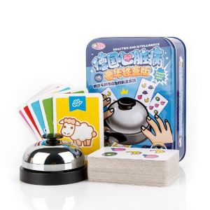 Halli Galli Game Board Game 2-6 Pemain Extreme Version With Metal Bell Speed Action Game For Party/Family/Friends Easy To Play