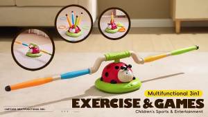 Musical Jump Toss Educational Toy Sports Entertainment Ladybug 3 In 1 Multifunctional Sturdy Skipping Rope Outdoor Somatosensory