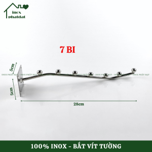 Móc bi treo quần áo shop thời trang bằng Inox PHÁT ĐẠT móc treo quần áo móc xốp móc bi móc shop (SP145)