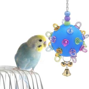 Chewable Vẹt hoạt động bóng lồng treo đồ chơi nhai cho nhiều kích cỡ chim tò mò phát triển chim đào tạo phụ kiện
