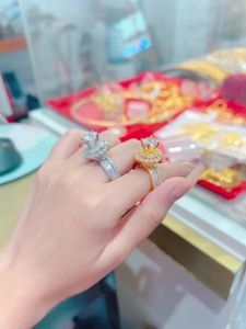 {loại1} Nhẫn baguet tròn nhuyễn sang chảnh bền màu Kami trang sức sỉ