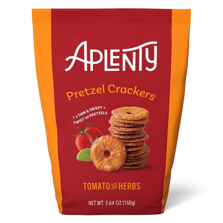 Aplenty, Tomato and Herbs Pretzel Crackers, 5.64 oz Lazada PH