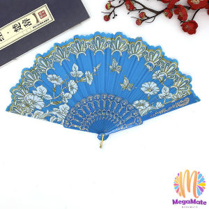 MegaMate พัดสวย สีแดง (23 cm) พัดจีนสวยๆ Hand Fans