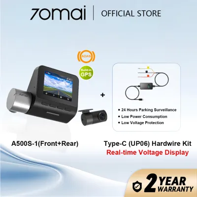 70mai A500S Dashcam Pro Plus+ 3K 1944P Car Recorder With GPS ADAS Dual-channel Recording APP Control