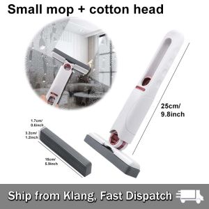 Window Mop Mini Cleaning Mop/Handheld Foldable/Portable Self-Squeeze/Bathroom Gap Water Absorbent/Desk/Car Wiper