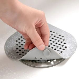 1PCS Kitchen Sink Filter Anti-clogging Sealing Pad Bathroom Drain Floor Strainer Shower Sewer Cover Household Hair Catcher Stopper