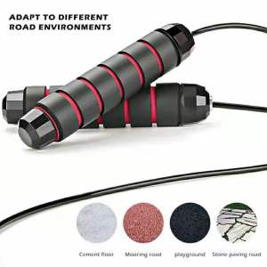 Skipping Rope Tangle-Free with Ball Bearings Rapid Speed jumping Jump Rope Cable and Memory Foam
