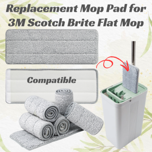 Compatible 3M Scotch Brite Flat Mop Replacement Mop Pad Cloth