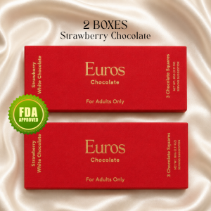 Euros Chocolate Strawberry - 2 BOXES - Gift for Him/Her Dessert Snack Perfect Gift