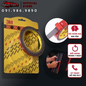 Băng dính 3M Hàng chuẩn 2 mặt đục và trong suốt loại 10mm 20mm dài 3mét băng keo dán cường lực siêu dính ô tô nội thất