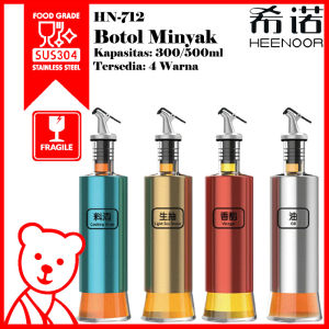 Heenoor Botol Minyak Kaca Berkualitas Tinggi dengan Variasi Warna 350/500ml HN-712