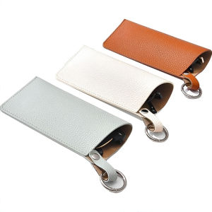 กล่องแว่นตาหนังที่สะดวกสบาย กระเป๋าแขวน ถุงใส่แว่นกันแดด กระเป๋าเก็บของ พวงกุญแจ