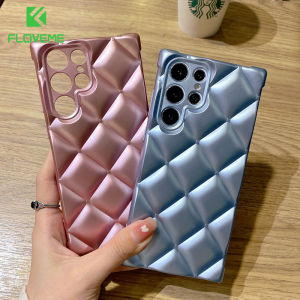 FLOVEME Diamond Plating Matte Phone Cover For Samsung S22 S21 Ultra S22 S21 Plus S22 S21 INS Style Luxury Soft Silicone Shockproof Back Cover