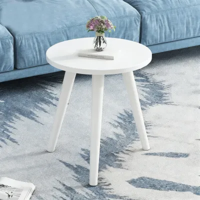 TIDY Side Table For Living Room Solid Wood Small Round Coffee Table Bedside Table Sofa Corner Tea Table