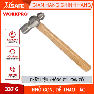 Búa 2 đầu 337gram (12OZ) gồm 1 đầu bằng và 1 đầu bi cán bọc gỗ Workpro - WP241025