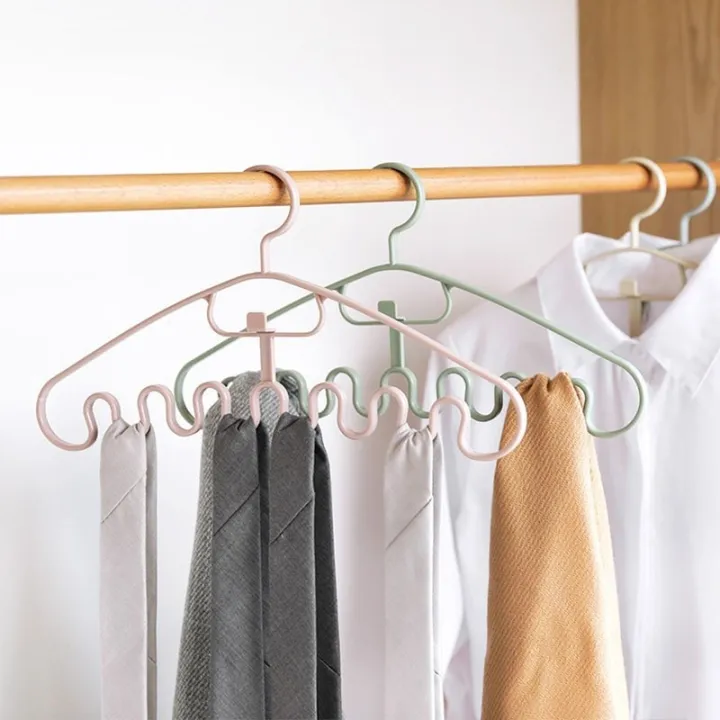 10Pcs%20Non-slip%20Hanger%20Plastic%20Closet%20Organizer%20Storage%20Hanger%20Multi-port%20Support%20Hangers%20Multi-functional%20Wave%20Hanger%20Room%20Organizer%20Hangers%20-%20Image%208