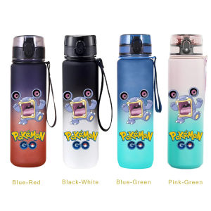 650ML Pikachu Anime Pokemon Portable Plastic Water Bottle High Capacity Outdoor Pikachu Water Cup for Kids Sports Water Bottle