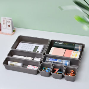 8PCS/set Desktop Storage Box Sundries Drawer Storage Box Partition Cosmetic Storage Box Kitchen Storage