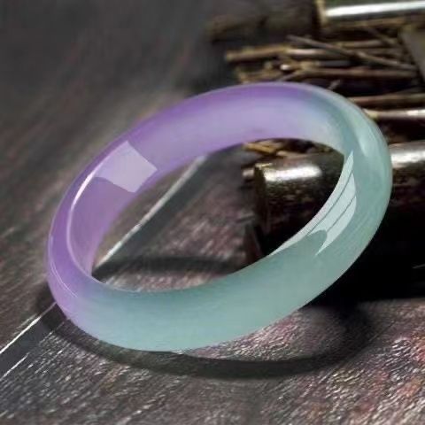 Jade bracelet ice planted violet quartzite jade bracelet semi green semi  purple jade bracelet | Lazada PH
