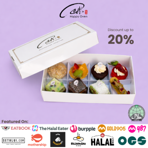 [HALAL CERTIFIED] Happy Oven 8 Pcs Premium Gift Boxes - 10 Boxes of 8 Pcs Tarts Cakes Pastries w Nice Packaging! (Can Choose Delivery Date and Time!)