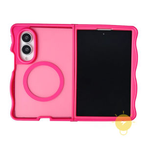 For Z Fold 8 Case Magnetic TPU Translucent Wave Shape Phone Case For SAMSUNG Galaxy Cover Aesthetic Korean Cute
