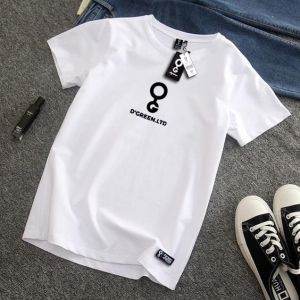 DGreen Baju Kaos Pria Distro Kasual Cotton 30s Putih Logo Series