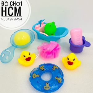 Đồ chơi túi vịt chíp chip thả bồn tắm có xà bông phao bơi mini bong bóng dành cho bé trai bé gái chơi trong nhà tắm 669