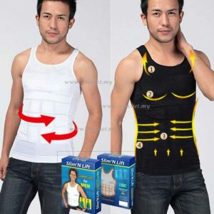 BISA COD - Kaos Dalam Pelangsing Pria / SLIM N LIFT BODY SHAPING FOR MEN / Singlet Korset Pengecil Perut Buncit/ Penurun Lemak / PAKAIAN KEKAR BAJU SPOROT DIET SEHAT / Kaos Dalam Pria / Baju Singlet
