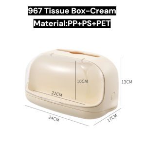 967 Tissue Box & Collectible Display - Dual Function Automatic Lift Tissue Holder with Flip Top