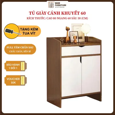Tặng Tua Vít - Tủ Giày Dép 5 Ngăn Tầng Phụ Cánh Tủ Trắng Phong Cách Gỗ MDF Cao Cấp Có Video HD