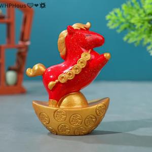 WP💓💛💖 Vintage Horse Statue Zodiac Horse Sculpture Feng Shui Collection Crystal Light Horse Sun Catcher Ornament Home Desktop Decor