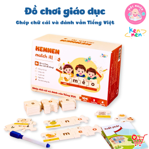 Kennen Match it - Puzzle học chữ và đánh vần Tiếng Việt 5in1 - Dành cho bé từ 3 tuổi