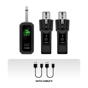 2.4G Wireless Microphone Converter XLR Transmitter and Receiver Microphone Wireless System Amplifier