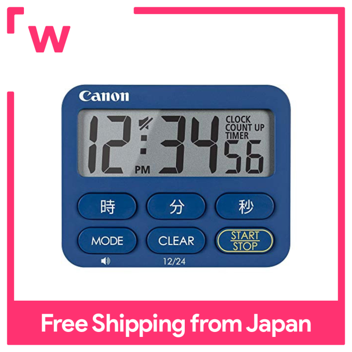 Canon Clock Timer Kitchen Timer Antibacterial Magnetic Large LCD Navy ...