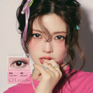 🌑KÍNH ÁP TRÒNG VÒNG SAO NÂU D2 LENSTAR 14.2MM - CHỐNG UV (Lens 1 Ngày Độ cận 1–8D Độ ẩm 58%)