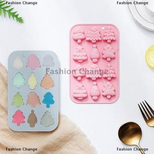 [COD] Fashion Change Christmas Silicone Baking Mold Christmas Tree Holiday Silicone Mold Soap Candy Mold For Chocolate Jello Baking Mold