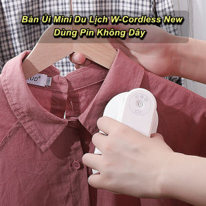 Bàn Ủi Du Lịch Mini Cầm Tay W-Cordless New Tích Hợp Pin Không Dây - WorldMart Nhỏ Gọn