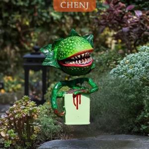 [COD] CHENJ ของตกแต่งวันฮาโลวีนสยองขวัญดอกไม้กินเนื้อเป็นของประดับทำจากเรซินดอกไม้กินเนื้อเป็นอาหารงานฝีมือรูปทิวทัศน์ในสวน1ชิ้น